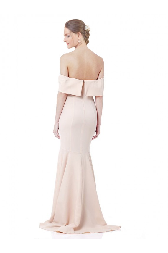 Compre Sirena Hombros Descubiertos Crepé Elástico Largo Formales Vestidos de dama de honor / Vestidos de fiesta