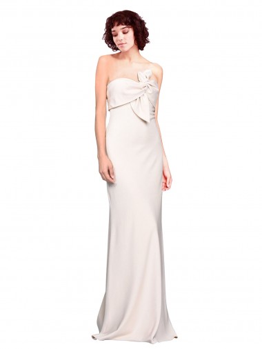 Compre Sirena Sin tirantes Crepé Elástico Largo Vestidos de dama de honor / Vestidos de fiesta