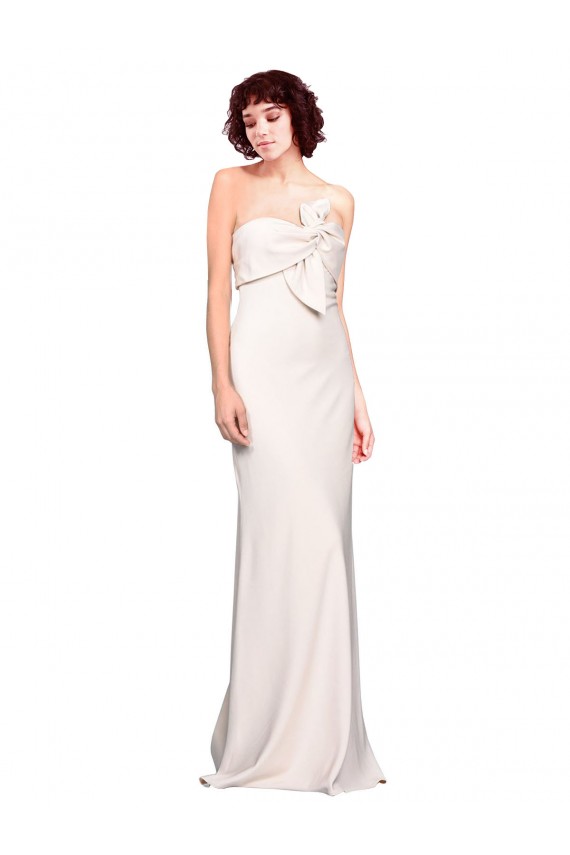 Compre Sirena Sin tirantes Crepé Elástico Largo Vestidos de dama de honor / Vestidos de fiesta