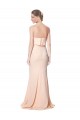 Compre Sirena Sin tirantes Cuello Alto Crepé Elástico Largo Formales Vestidos de dama de honor / Vestidos de fiesta