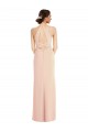 Compre Trompeta Halter Crepé Elástico Largo Formales Vestidos de dama de honor / Vestidos de fiesta