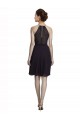 Compre Uva línea A Halter Cuello Alto Gasa Corto Vestidos de dama de honor / Vestidos de cóctel / Vestidos para homecoming