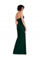 Compre Verde Midnight Cubierta Cucharón Sin tirantes Crepé Elástico Largo Formales Vestidos de dama de honor / Vestidos de fiesta