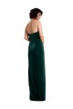 Compre Verde oscuro Cubierta Sin tirantes Terciopelo Elástico Largo Formales Vestidos de dama de honor / Vestidos de fiesta