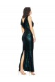 Compre Verde oscuro Sirena Cuello en V Lentejuela Largo Formales Vestidos de dama de honor / Vestidos de fiesta