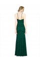 Compre Verde oscuro Sirena Halter Cuello Alto Encaje Largo Vestidos de dama de honor / Vestidos de fiesta