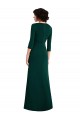 Compre Verde oscuro Trompeta Cuello en V Spandex Largo Formales Vestidos de dama de honor / Vestidos de fiesta