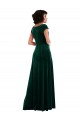 Compre Verde oscuro línea A Terciopelo Elástico Largo Vestidos de dama de honor / Vestidos de fiesta