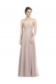 Compre Vintage Rose línea A Cuello de Corazón Tul Largo Vestidos de dama de honor