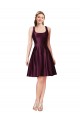 Compre línea A Barco Satén Corto Vestidos de dama de honor / Vestidos de fiesta / Vestidos de cóctel