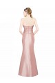Compre línea A Cuello de Corazón Sin tirantes Satén elástico Largo Formales Vestidos de dama de honor / Vestidos de fiesta