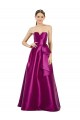 Compre línea A Cuello en V Satén Largo Vestidos de dama de honor / Vestidos de fiesta