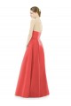 Compre línea A Cuello joya Satén Largo Vestidos de dama de honor
