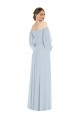 Compre línea A Hombros Descubiertos Gasa Largo Formales Vestidos de dama de honor / Vestidos de noche