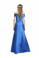 Compre línea A Hombros Descubiertos Satén Largo Formales Vestidos de dama de honor / Vestidos de fiesta