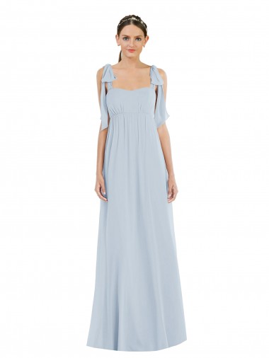 Compre línea A Tirantes espagueti Gasa Largo Vestidos de dama de honor