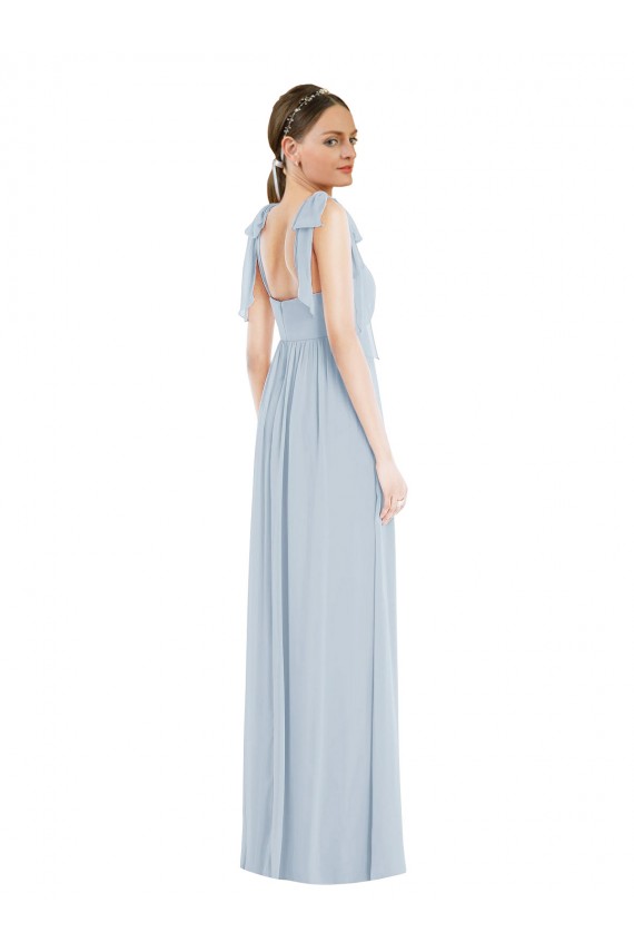 Compre línea A Tirantes espagueti Gasa Largo Vestidos de dama de honor