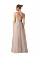 Compre línea A Tirantes espagueti Tul Largo Vestidos de dama de honor