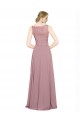 Compre línea A Ilusión Gasa Encaje Largo Vestidos de dama de honor / Vestidos de fiesta