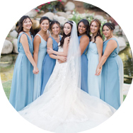 Compre Azul Vestidos de dama de honor