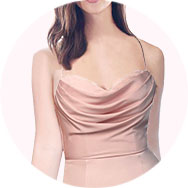 Compre Cuello vuelto Vestidos de dama de honor